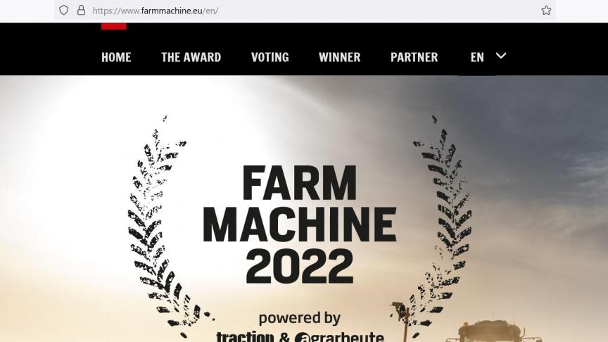 Stemmen voor ‘Farm Machine 2022’ kan nog tot 27 februari.