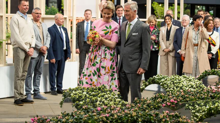 Het koningspaar opende de Floraliën op 28 april.