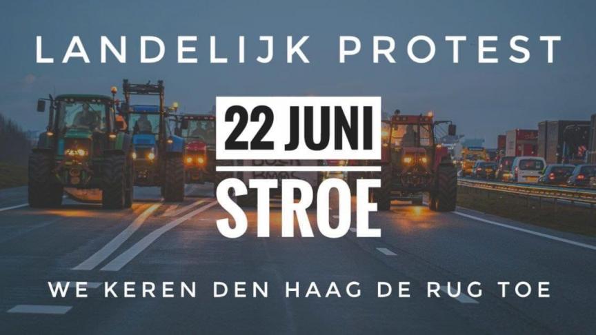 De Nederlandse boerenorganisaties organiseren woensdag een manifestatie in Stroe.