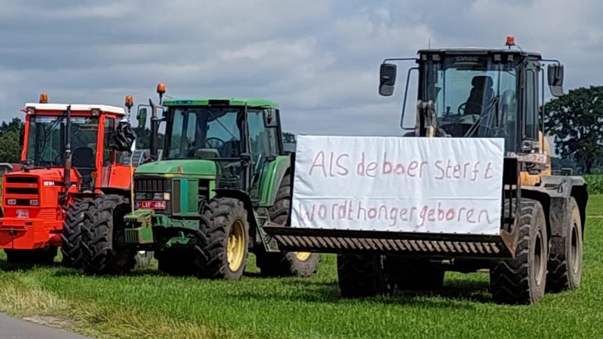 Foto stil protest Vlaamse feestdag