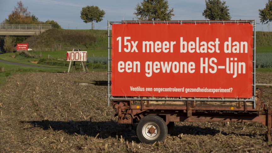 Het voorkeurtraject van Ventilus werd vastgelegd, maar het protest van bewoners en bedrijven blijft.