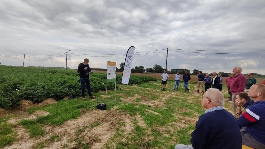 Elke landbouwer kreeg tijdens de proefveldbezoeken in Kruisem op 29 augustus de kans om zijn licht op te steken over het lopende onderzoek en over de verkregen resultaten.