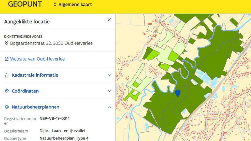 De goedgekeurde natuurbeheerplannen met de kaarten van de ligging zijn raadpleegbaar op de website van Geopunt.