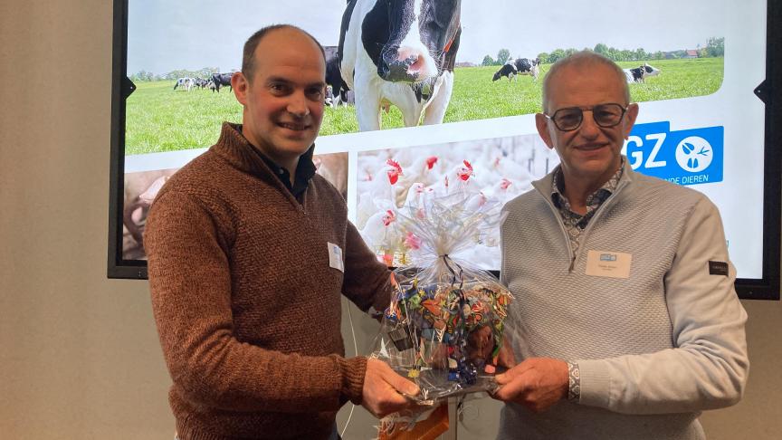 Nieuw voorzitter van DGZ Pieter Obin (l.) en aftredend voorzitter Franky Annys (r.).