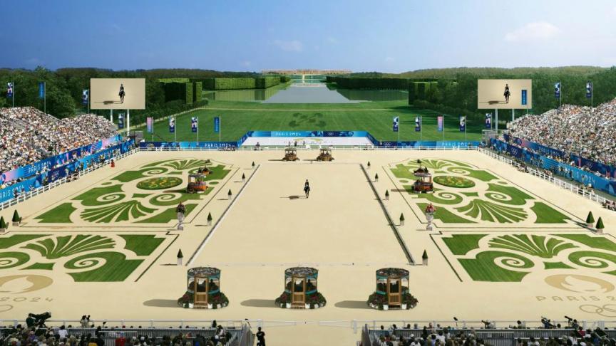 De hoofdpiste op het domein van het kasteel van Versailles. Is er eigenlijk meer grandeur denkbaar?