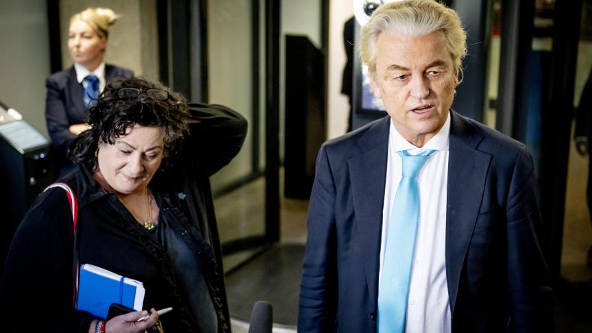 De Nederlandse partijleiders Geert Wilders (PVV) en Caroline van der Plas (BBB) wilden na de bekendmaking op 11 juni dat de 4 formerende partijen (PVV, NSC, BBB en VVD) akkoord gaan over een kabinetsploeg, verder niks meer kwijt.