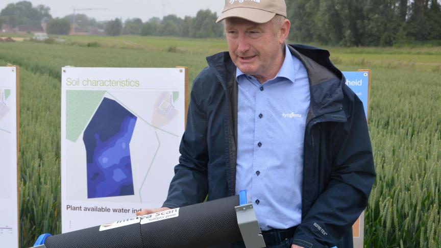 Edward Vander Linden toonde een prototype van de Interra Scan-tool, die je bodem gedetailleerd in kaart brengt.