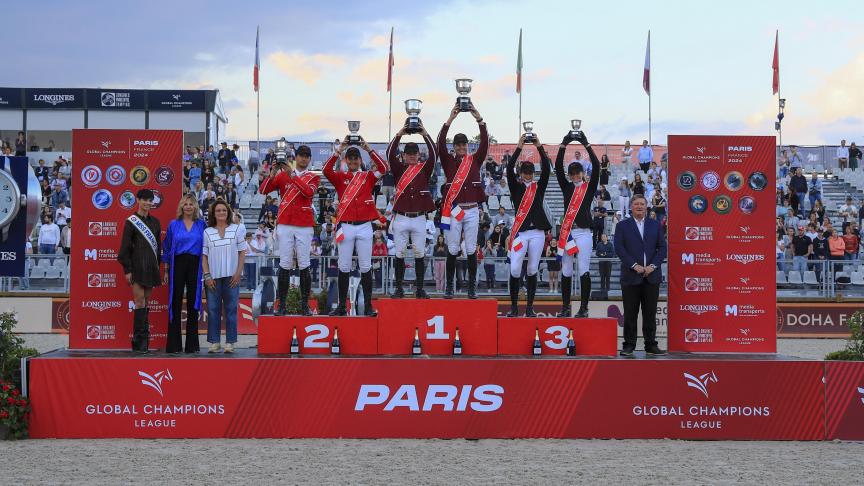 De teamproef van de Global Champions League in Parijs bracht een tweede podiumplaats voor de tweeling Philippaerts, Nicola en Olivier.