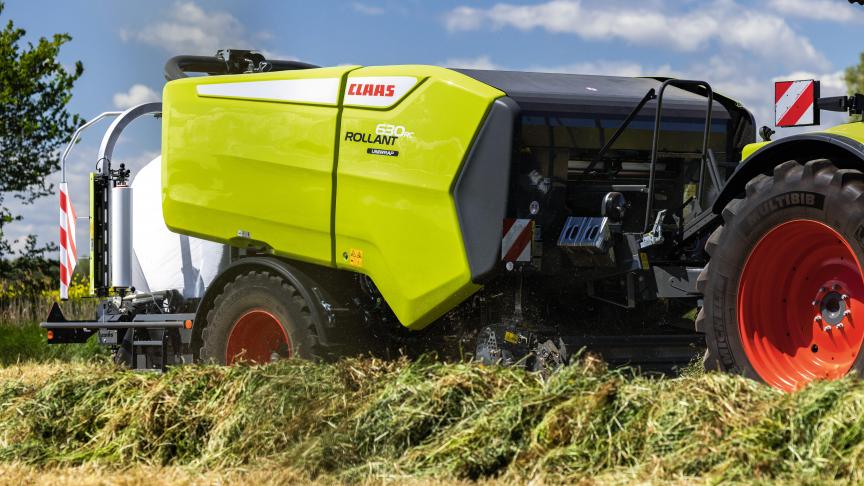 De Rollant 630 RC Uniwrap is de nieuwste pers-wikkelcombinatie van Claas bedoeld voor intensief gebruik.