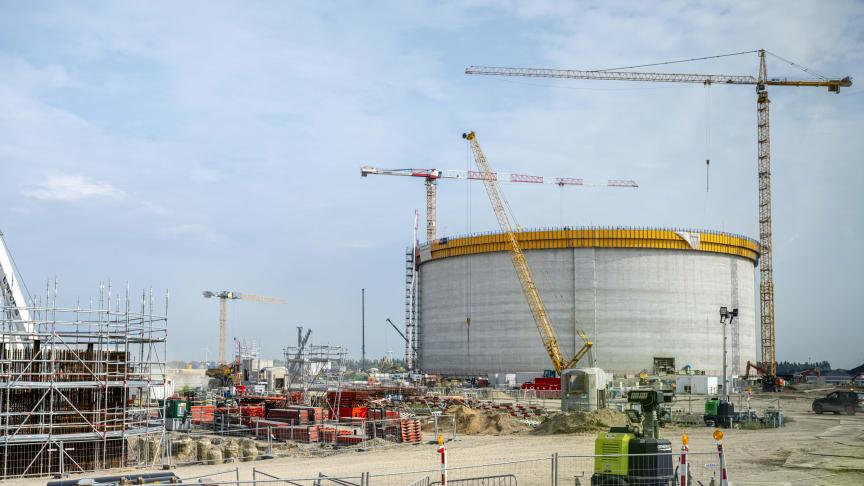 De Ineos Project One site in opbouw, zoals het er in augustus uitzag.