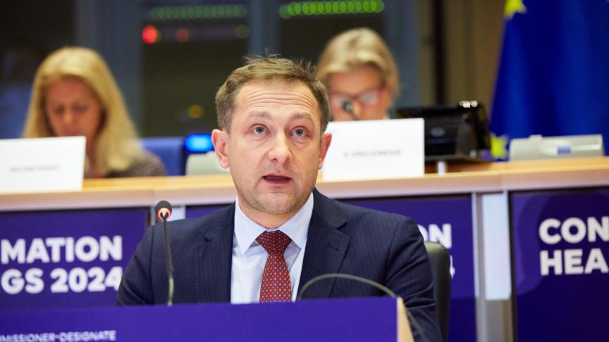 Christophe Hansen tijdens zijn hoorzitting op maandag 4 november.