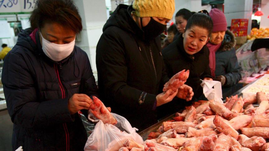 Onder meer varkenspoten worden zeer gesmaakt in China.