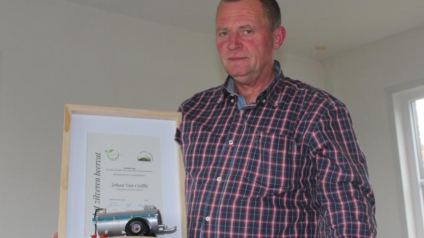Johan Van Coillie won het Zilveren Beervat voor de op één na meest waarde- volle drijfmest van Vlaanderen.