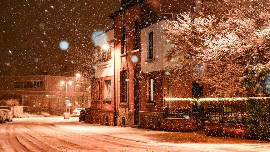 De sneeuwval in Hasselt op 8 januari.