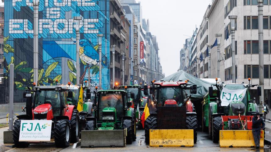 FJA en Fugea namen vorig jaar deel aan de boerenprotesten tegen het Europese landbouwbeleid in Brussel.