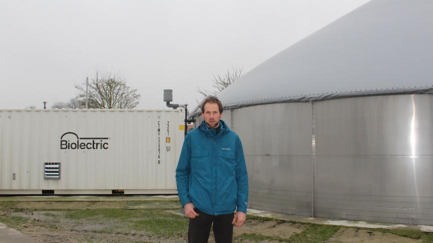 Met de nieuwbouw en de  pocketvergister heeft  Joachim De Ruyck alles  dicht bij elkaar.