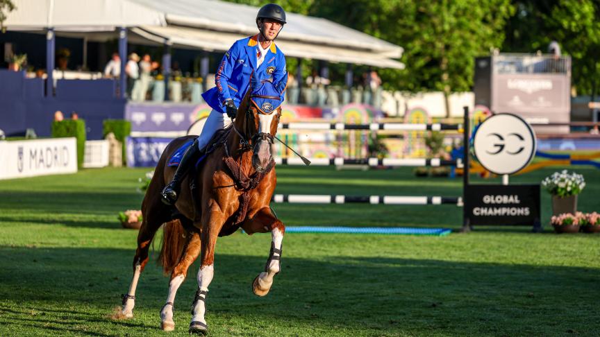 Gilles Thomas en Ermitage Kalone, zegevierend bij de Valkenswaard United in 2024 en 2025 in Madrid.