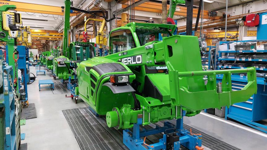 Merlo plant de montagelijnen van de verreikers verder te automatiseren en uit te breiden in de nabije toekomst.