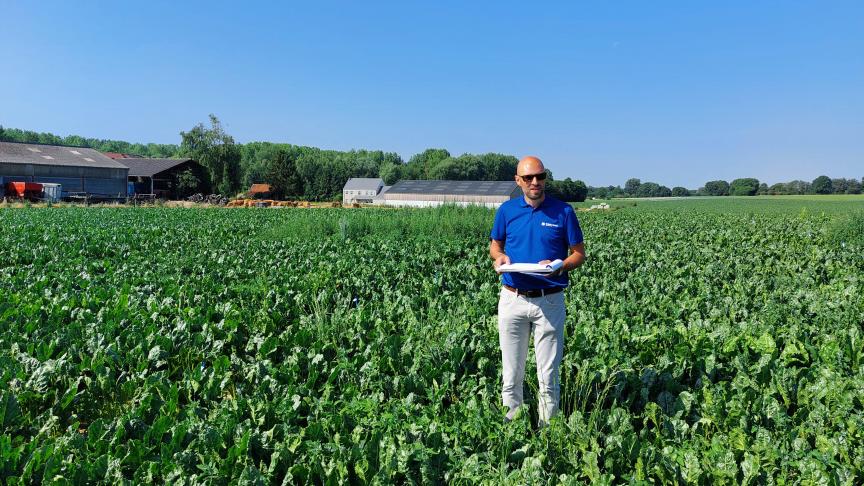 Frederik De Witte gaf toelichting bij de nieuwe herbiciden die Corteva heeft.