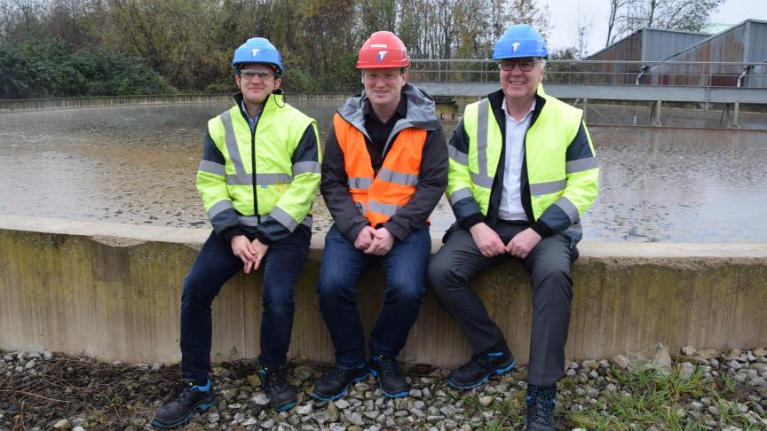 V.l.n.r. Projectmanager Bart Van Camp (TS), projectleider Niels De Brier (POM Vlaams-Brabant) en Jan Ingels, CEO van de TS, geloven 100% in het New Water-project.