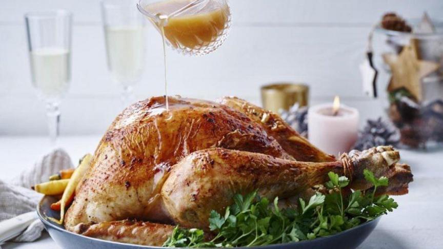 31% van de bevraagden kiest voor kalkoen op het kerstmenu.