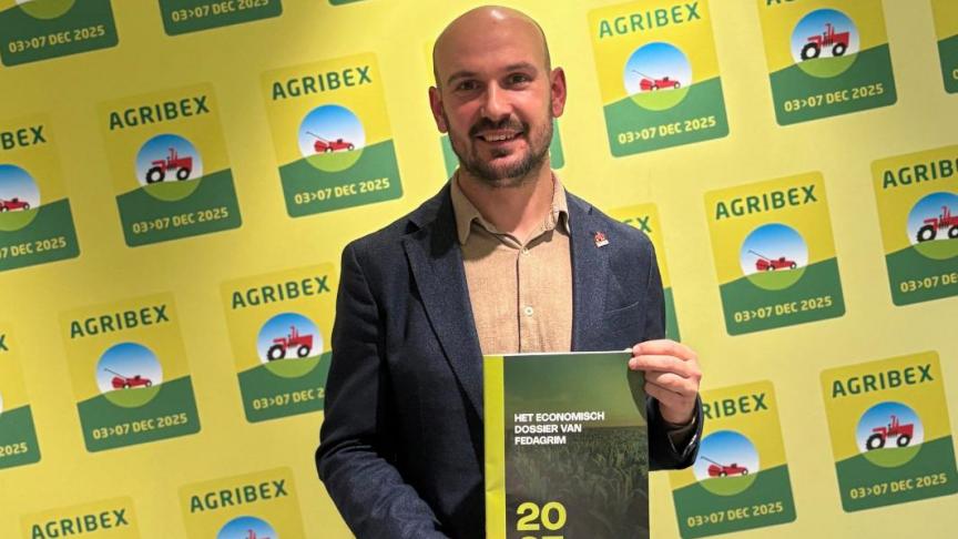 Hans Verstreken presenteerde op Agribex het Economisch Dossier van Fedagrim.