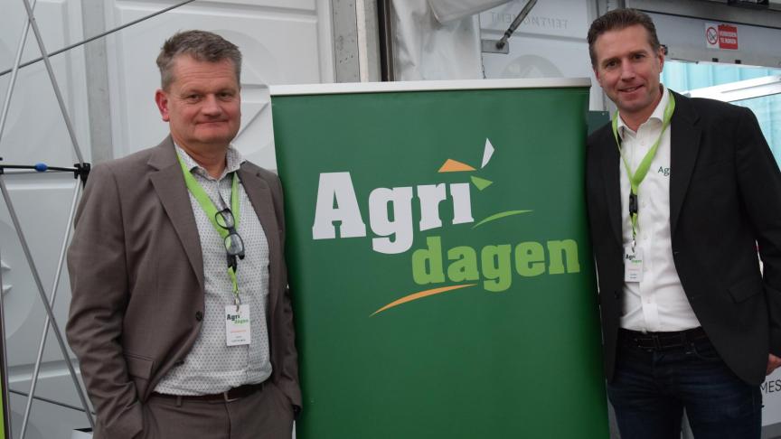 Beursvoorzitter Joris Van Olmen (links) en beurscoördinator Gunther De Mey blikken terug op de meest succesvolle editie van de Agridagen.