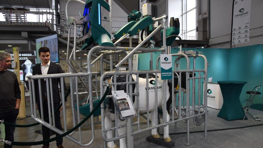 Het Cowtoilet van Hanskamp op de Agribex-beurs in december.